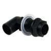 Floplast Black Overflow Bent Tank Connector 21.5mm OS15B