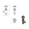 Westminster Traditional TRV Angled Radiator Valves 15mm Pair - Chrome