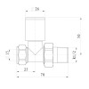 Round Brushed Brass Straight Radiator Valve (Pair)