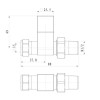 ProTek Square Anthracite Angled Radiator Valves (Pair)