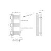 ProTek 800mm x 300mm Chrome Heated Towel Rail