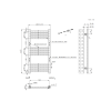 ProTek 800mm x 400mm Brushed Brass Heated Towel Rail