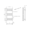 ProTek 800mm x 400mm Chrome Heated Towel Rail