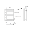 ProTek 800mm x 500mm Black Heated Towel Rail