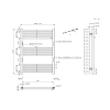 ProTek 800mm x 600mm Brushed Brass Heated Towel Rail