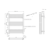 ProTek 800mm x 600mm Chrome Heated Towel Rail
