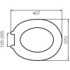 MDF Antique Pine Wood Toilet Seat with Chrome Plated Hinges