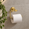 Gemini Brushed Brass Toilet Roll Holder