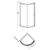 Pacific Chrome 860mm Single Entry Quadrant Shower Enclosure 6mm - Enclosure Only