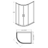 Ice 900mm x 760mm Offset Quadrant Shower Enclosure, Tray & Waste - Right Hand