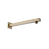 Rectangular Brushed Brass Wall Mounted Shower Arm 300mm