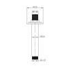 Round Gunmetal Ceiling Mounted Shower Arm 120mm