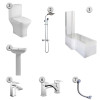 Nuie Ava 1700mm L-Shape Shower Bath Package Left Hand