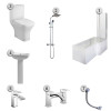 Nuie Ava 1700mm L-Shape Shower Bath Package Right Hand