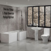 Nuie Ava 1700mm L-Shape Shower Bath Package Right Hand