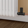 ProTek Anthracite Straight Manual Radiator Valves (Pair)