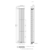 Athens Anthracite Oval Double Radiator 1800mm x 300mm
