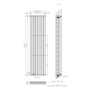 Athens Anthracite Oval Double Radiator 1800mm x 480mm