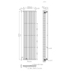 Athens White Oval Single Radiator 1800mm x 480mm