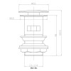 Brushed Bronze Dome Sprung Basin Waste (Slotted)