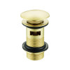 Brushed Brass Dome Sprung Basin Waste (Slotted)