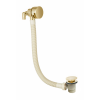 Brushed Brass Freeflow Lever Bath Filler with Easy Clean Sprung Waste & Overflow