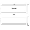 1800mm Bath Front Panel  (2 PIECE)  - Satin Soft Black