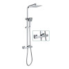 Brooklyn Square Thermostatic Shower - Chrome
