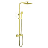 Brooklyn Square Thermostatic shower - Brushed Brass