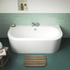 Nuie Shingle 1700mm x 750mm D-Shape Bath & Panel