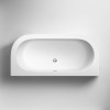 Nuie Shingle 1700mm x 750mm D-Shape Bath & Panel