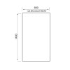 ProTek Square Smoked Black Hinged Bath Screen 800mm x 1400mm x 6mm