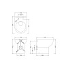 Ice 1050mm Complete Furniture Package (Lawton BTW Pan & Seat & Concealed Cistern)