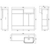 Hudson Reed Fusion White Gloss 1000mm Combination Vanity Unit - Right Hand