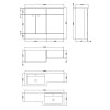 Hudson Reed Fusion Bleached Oak L-Shape 1100mm Combination Unit - Right Hand