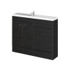 Hudson Reed Fusion Charcoal Black 1100mm Slimline Combination Furniture Pack