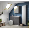 Hudson Reed Fusion Grey Gloss 1100mm Slimline Combination Furniture Pack