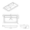 Eclipse 800mm x 450mm Polymarble Basin - 1 Tap Hole