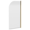 ProTek Arched Edge Brushed Brass Bath Screen 800mm x 1400 mm x 6mm