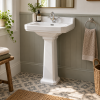 Old London Richmond 500mm Basin & Full Pedestal - 1 Tap Hole