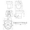 Harmony Back To Wall Toilet & Soft Close Seat