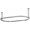 Oval Chrome Shower Ring with Brackets