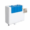 Protek Concealed Cistern with Bottom Inlet & Brushed Nickel Square Flush Plate