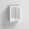 Nuie Classique Satin White 600mm Mirror Cabinet