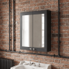 Nuie Classique Soft Black 600mm Mirror Cabinet