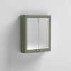 Nuie Classique Satin Green 600mm Mirror Cabinet