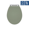 Nuie Satin Green Soft Close Wooden Toilet Seat