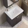 Nuie Classique Soft Black 600mm 2-Door Floor Standing Vanity Unit & Basin