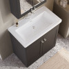 Nuie Classique Soft Black 800mm 2-Door Floor Standing Unit & Basin