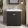 Nuie Classique Soft Black 800mm 2-Door Floor Standing Unit & Basin